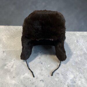 Vintage Soviet Mink Ushanka Hat Rot-Front Leningrad USSR Fur Hat Factory No 3 23